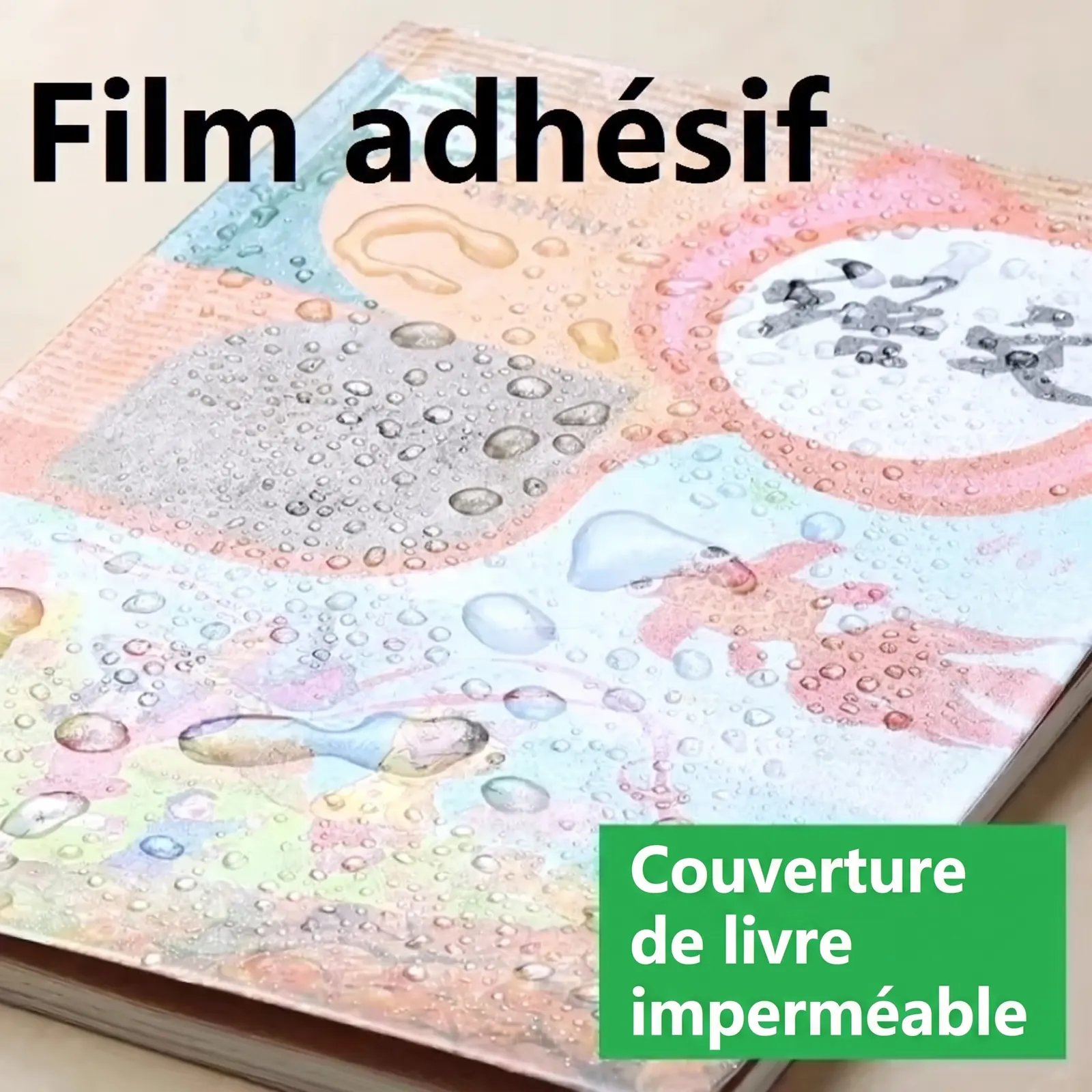 Gouttes d’eau sur la couverture transparente