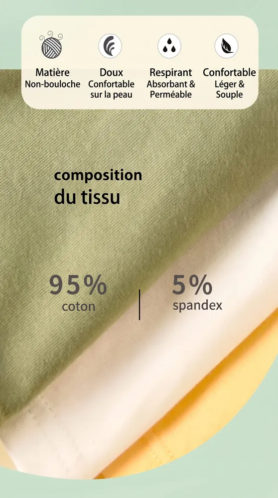 Détail du tissu des boxers en coton