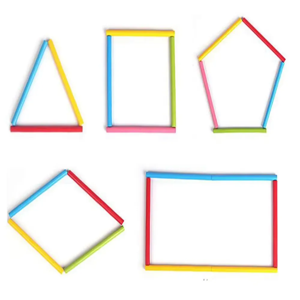 Formes géométriques réalisées avec les bâtonnets
