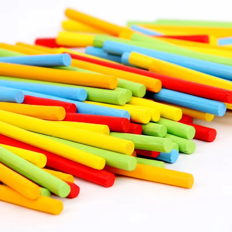 Gros plan des bâtonnets colorés