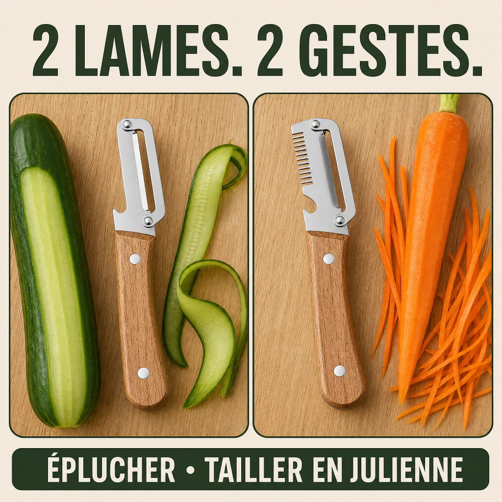 Les deux lames du duo : lisse et julienne