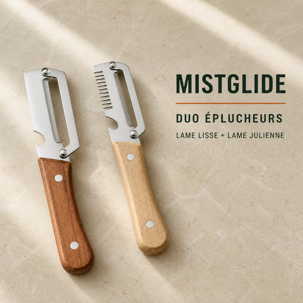 Les deux éplucheurs du lot, présentés ensemble